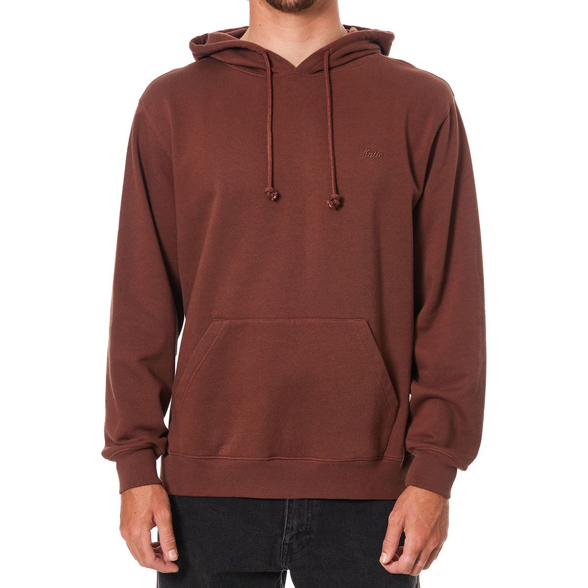 Image of Katin EMB Hooded Fleece - Men's Mahogany, M