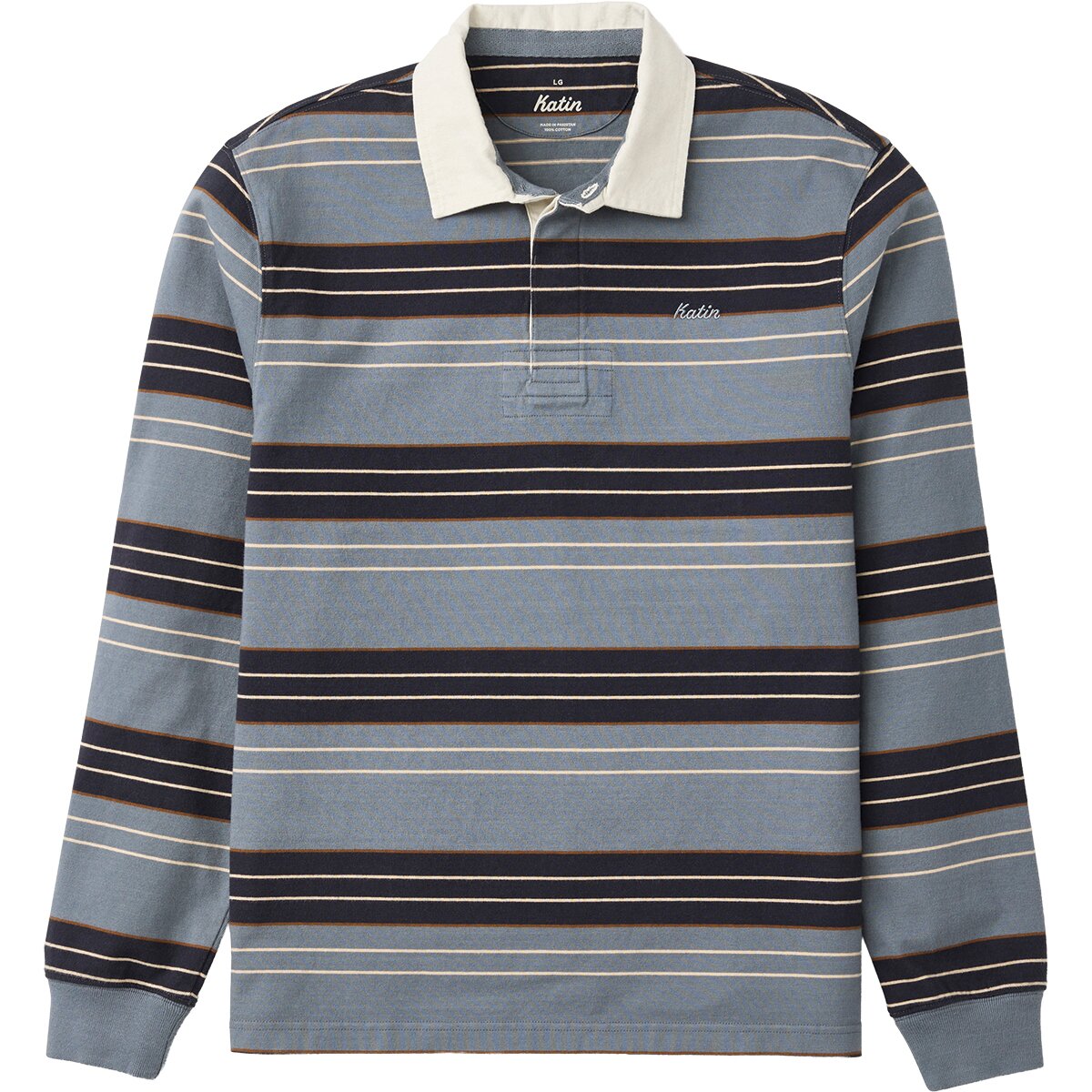 Image of Katin Greg Long-Sleeve Rugby Polo - Men's Storm Blue, L