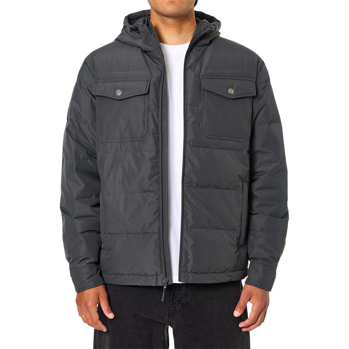 Image of Katin OTG Summit Hooded Down Jacket - Men's Black Wash, M