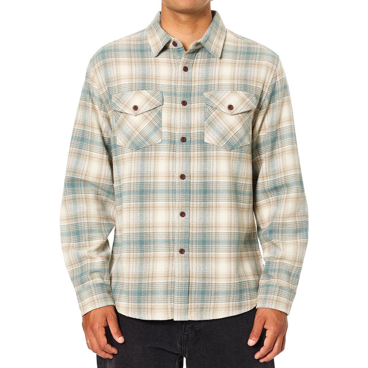 Image of Katin Sierra Flannel - Men's Atlantic Green, M