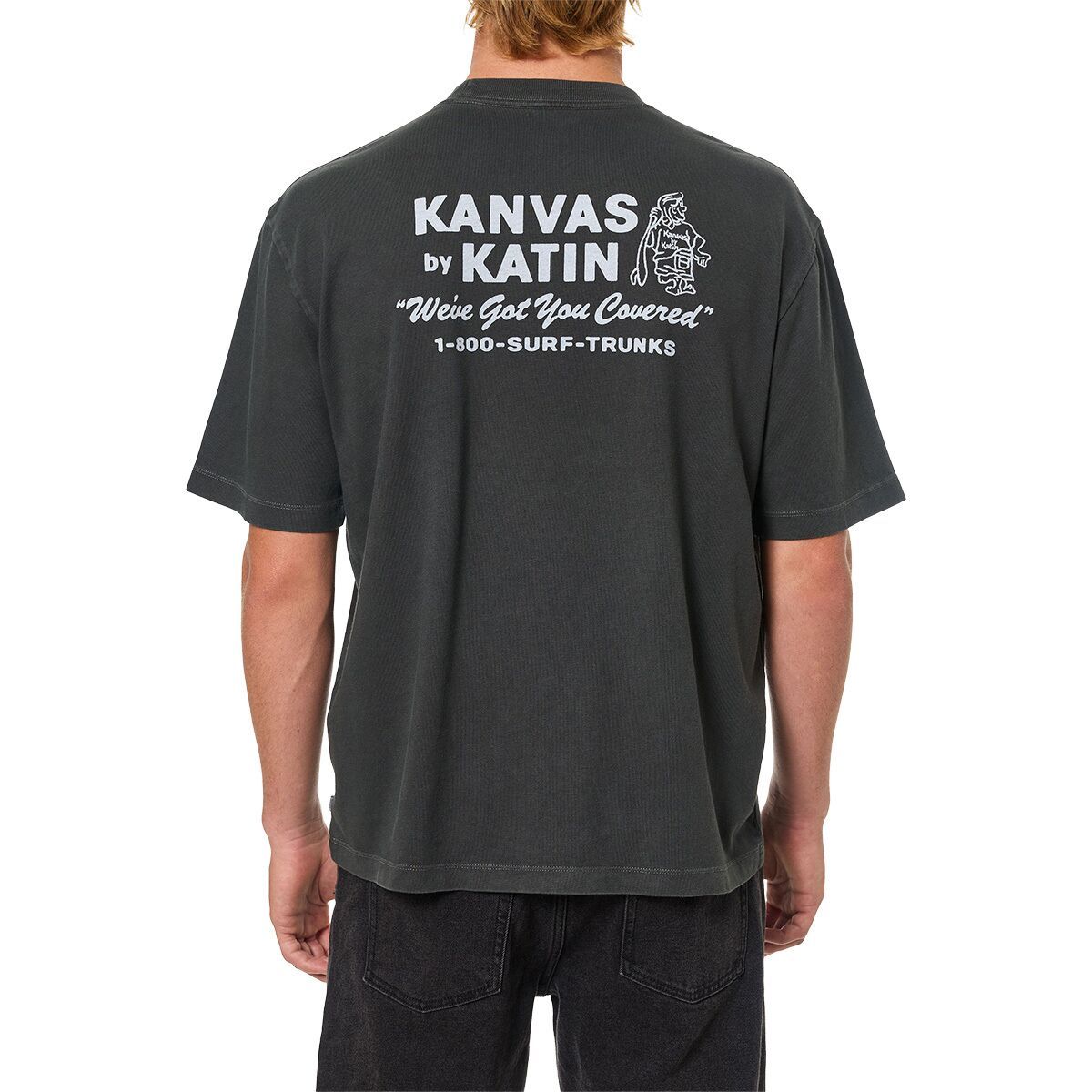 Image of Katin Hot Line Box Fit T-Shirt - Boys' Black Wash, XL