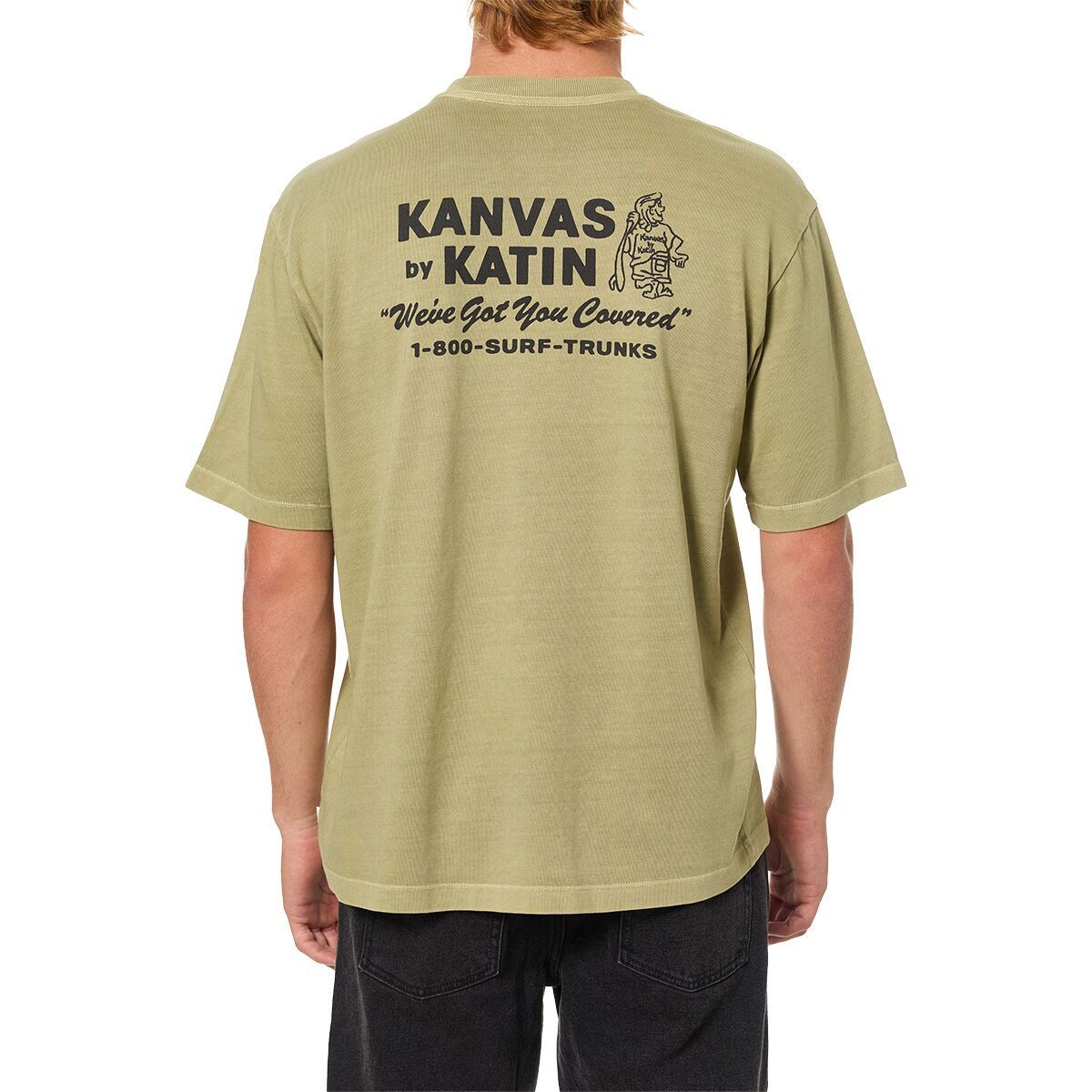 Image of Katin Hot Line Box Fit T-Shirt - Boys' Covert Green, S