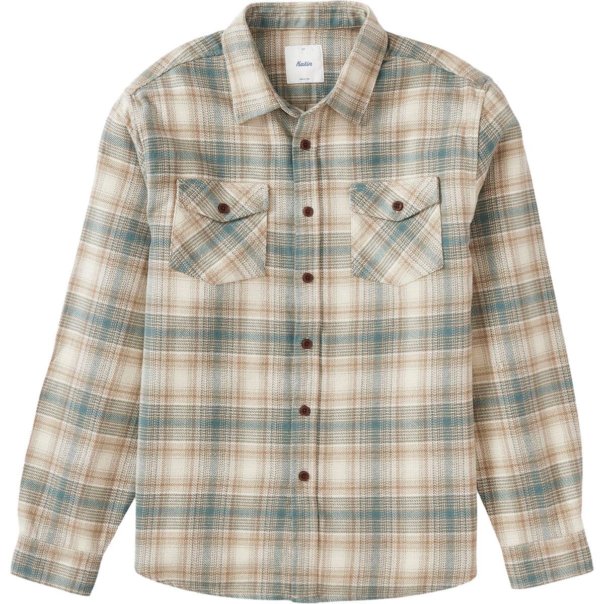 Image of Katin Sierra Flannel - Boys' Atlantic Green, XL