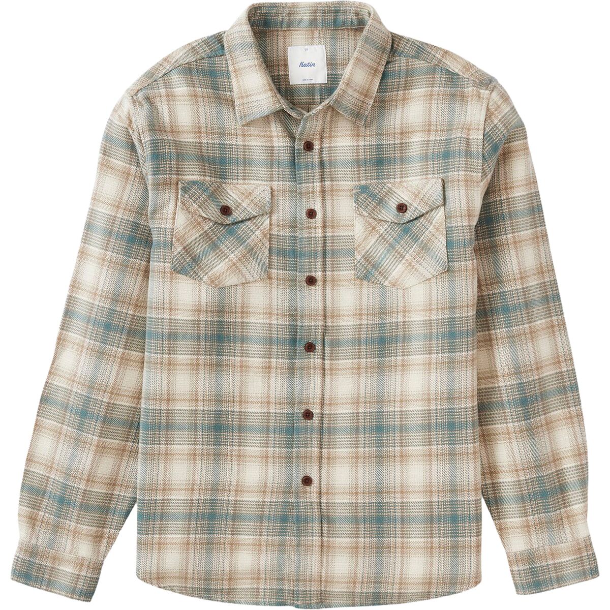 Image of Katin Sierra Flannel - Boys' Atlantic Green, M