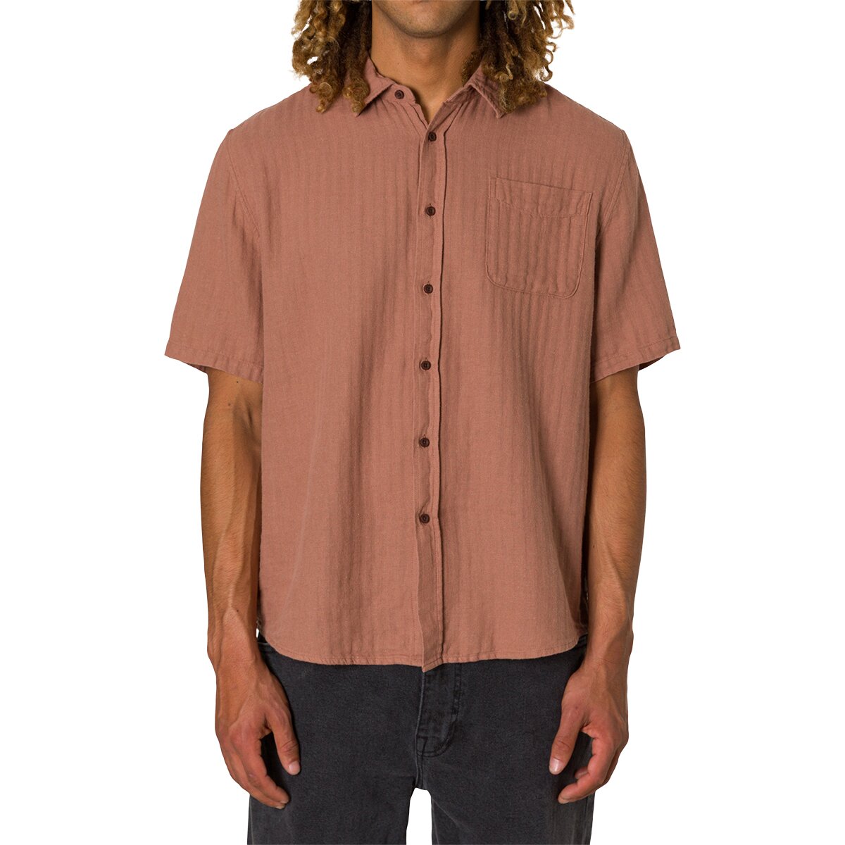 Image of Katin Alan Solid Shirt - Men's Dark Clay, XL