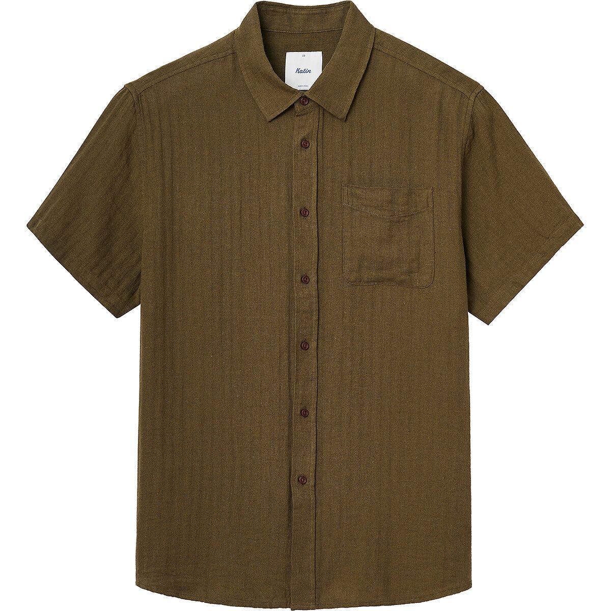 Image of Katin Alan Solid Shirt - Men's Olive Night, M