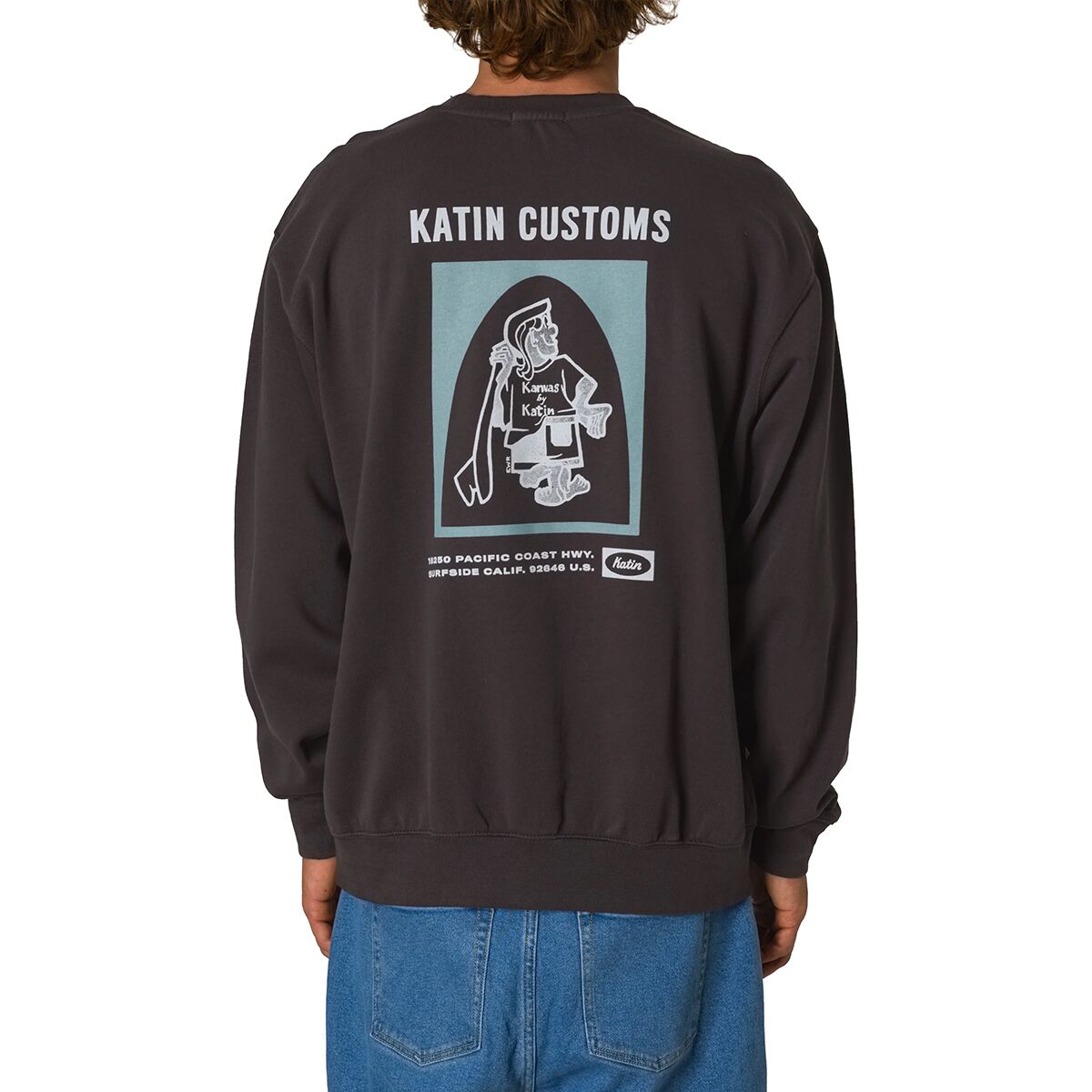 Katin Katin Assembly Crew Sweatshirt - Men's Black Wash, L