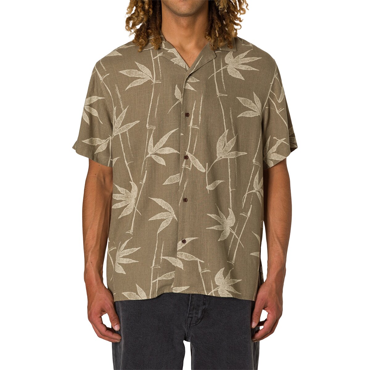 Image of Katin Bamboo Print Shirt - Men's Moss, XL