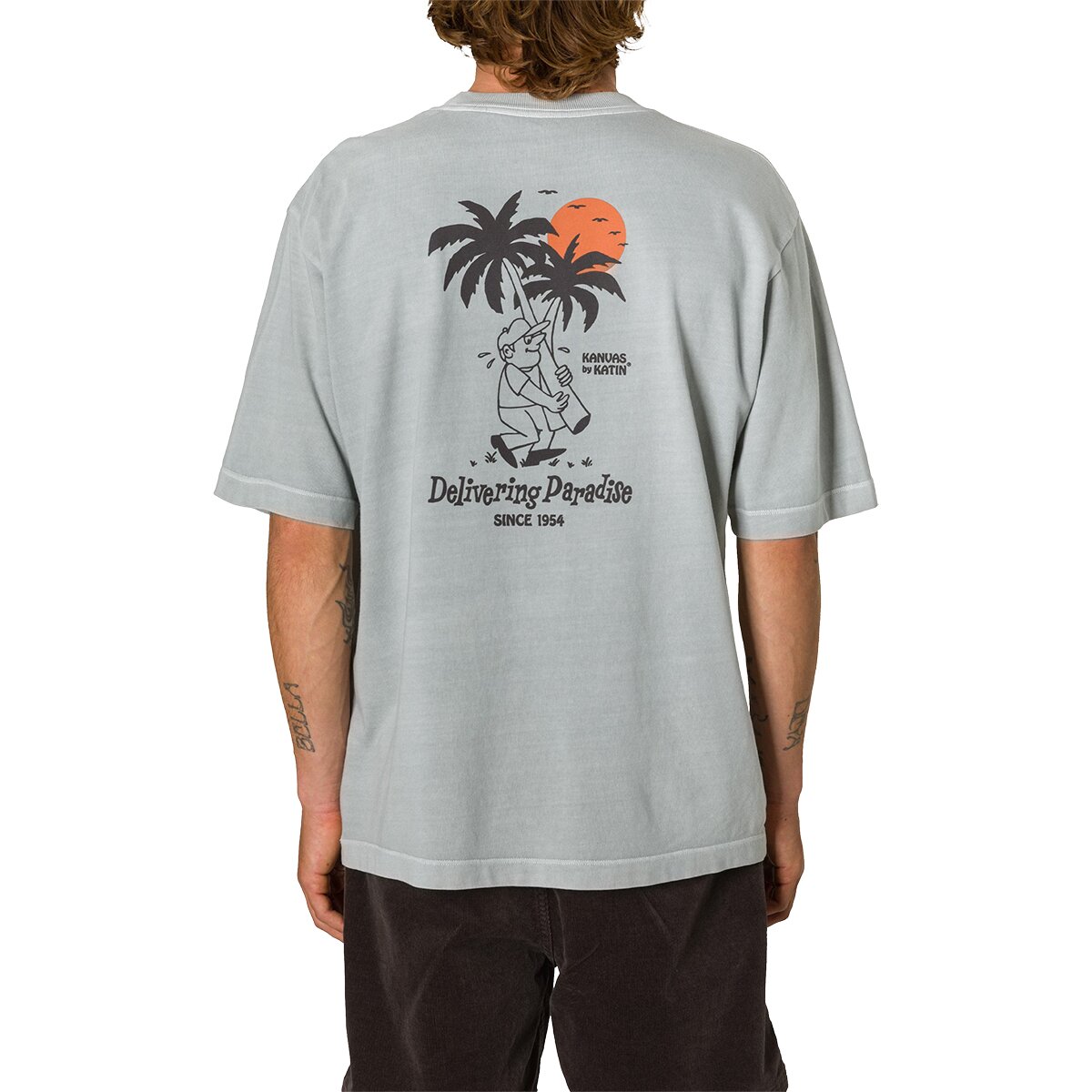 Katin Katin Delivery Box Fit T-Shirt - Men's Neutral Gray, XL