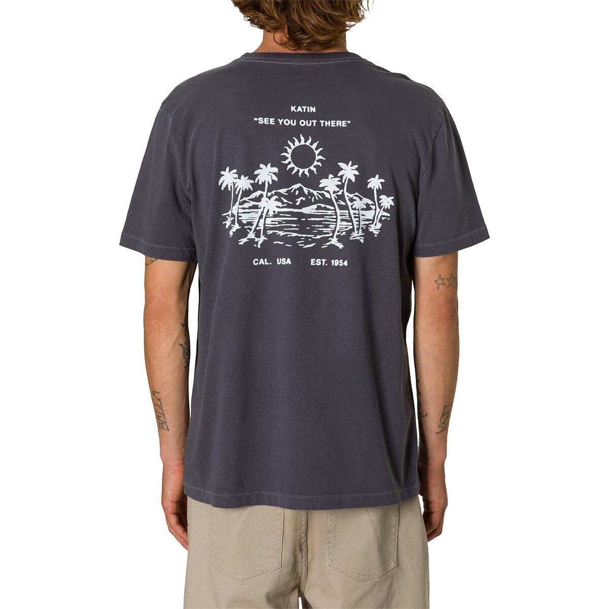 Image of Katin Expedition T-Shirt - Men's Polar Navy Wash, M