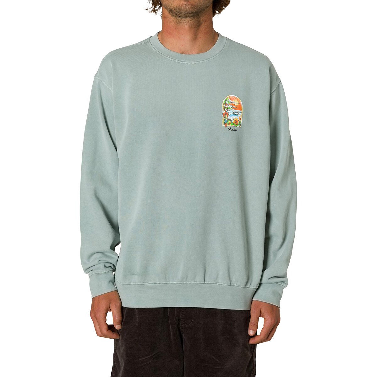 Image of Katin Salvador Crew Sweatshirt - Men's Aloe, M