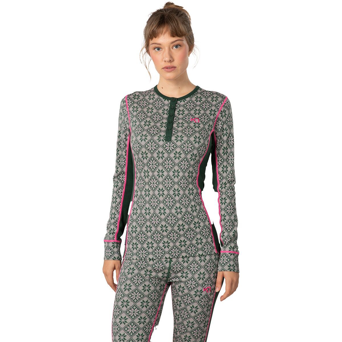 Image of Kari Traa Rose Long-Sleeve Crew Top - Women's Thyme, S