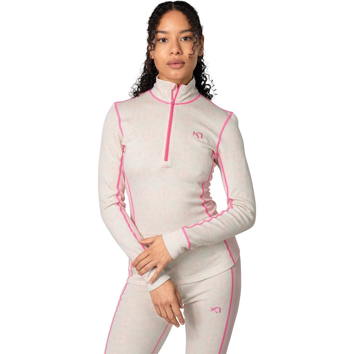 Image of Kari Traa Rose Half-Zip Top - Women's Cotton Candy, XL