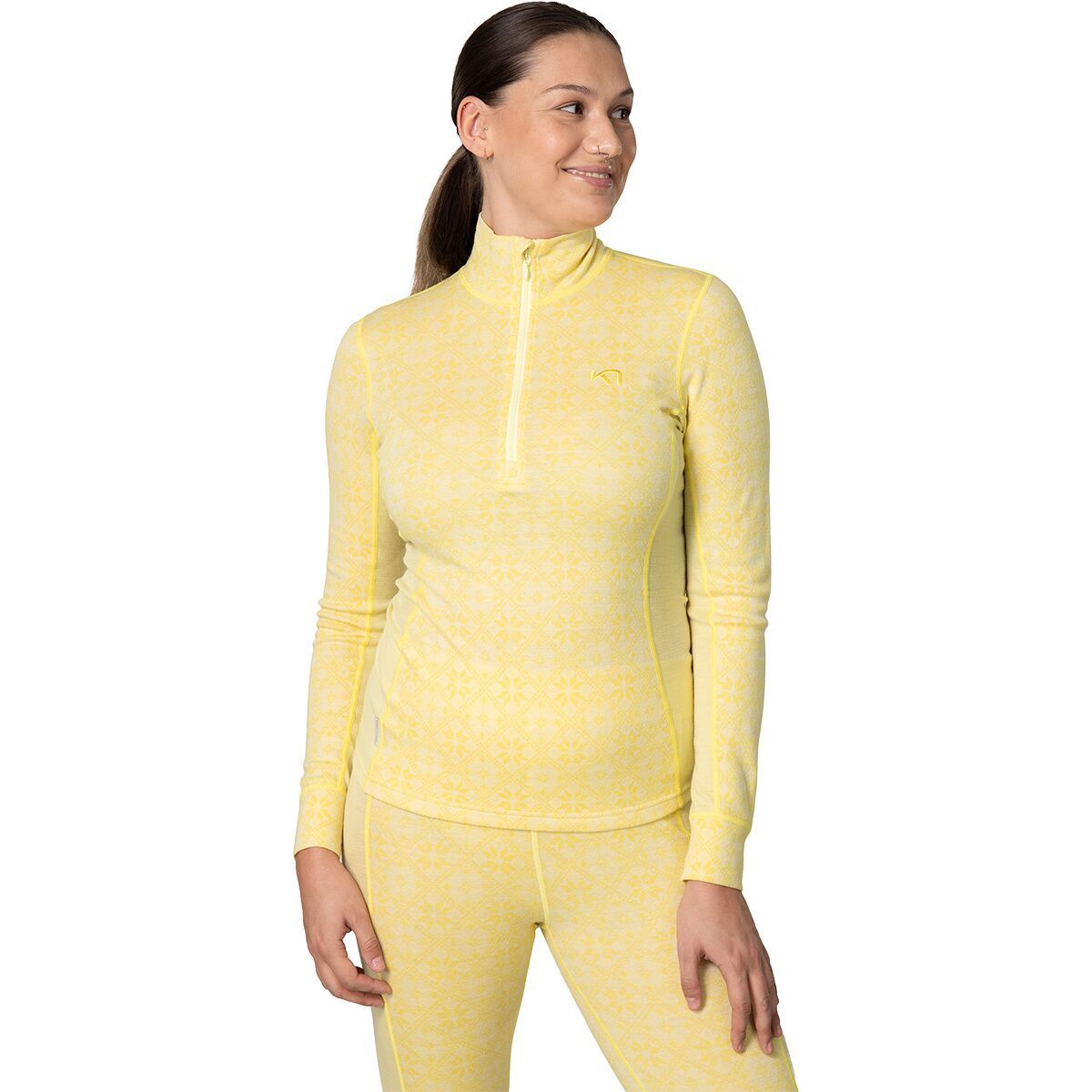 Image of Kari Traa Rose Half-Zip Top - Women's Mellow Yellow, XL