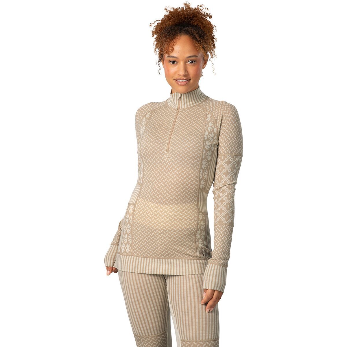 Image of Kari Traa Smekker 1/2-Zip Top - Women's Mocha, M