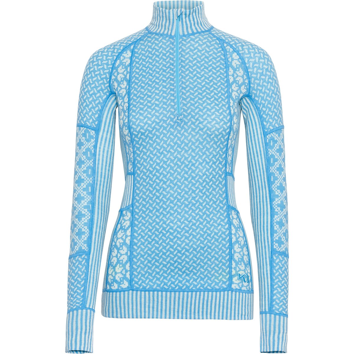 Image of Kari Traa Smekker 1/2-Zip Top - Women's Ocean 2, XS
