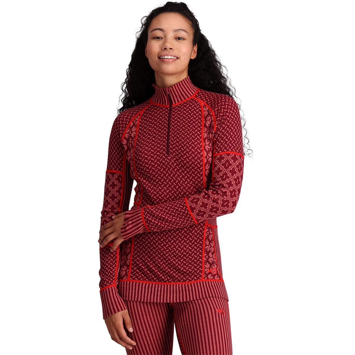 Kari Traa Smekker 1/2-Zip Top - Women's Rouge, L