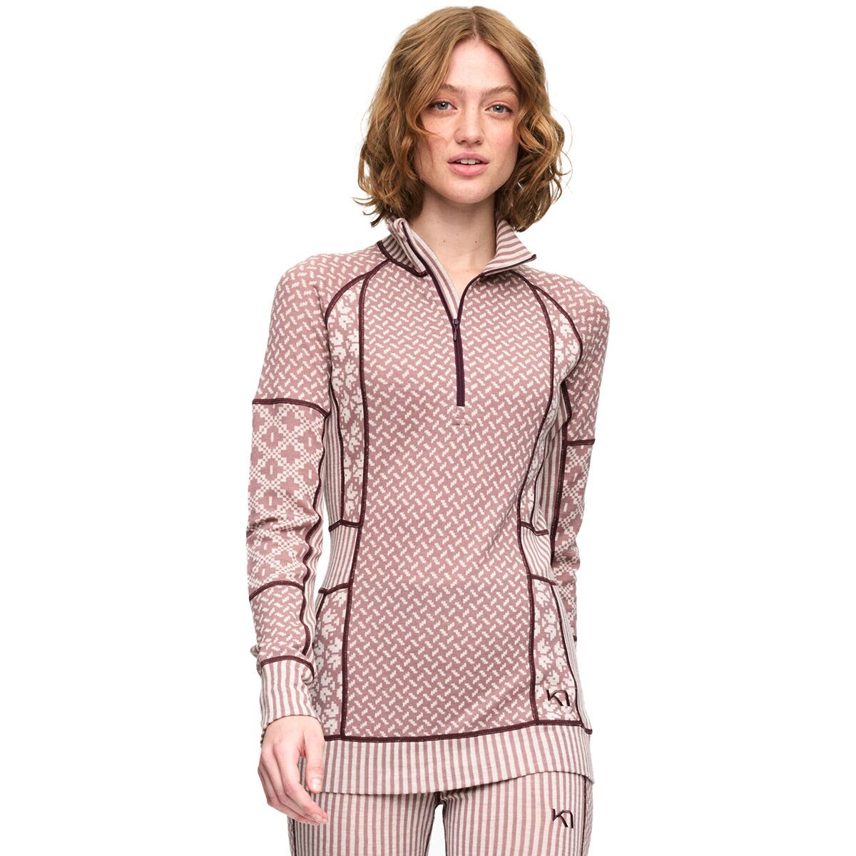 Kari Traa Smekker 1/2-Zip Top - Women's Taupe, XS