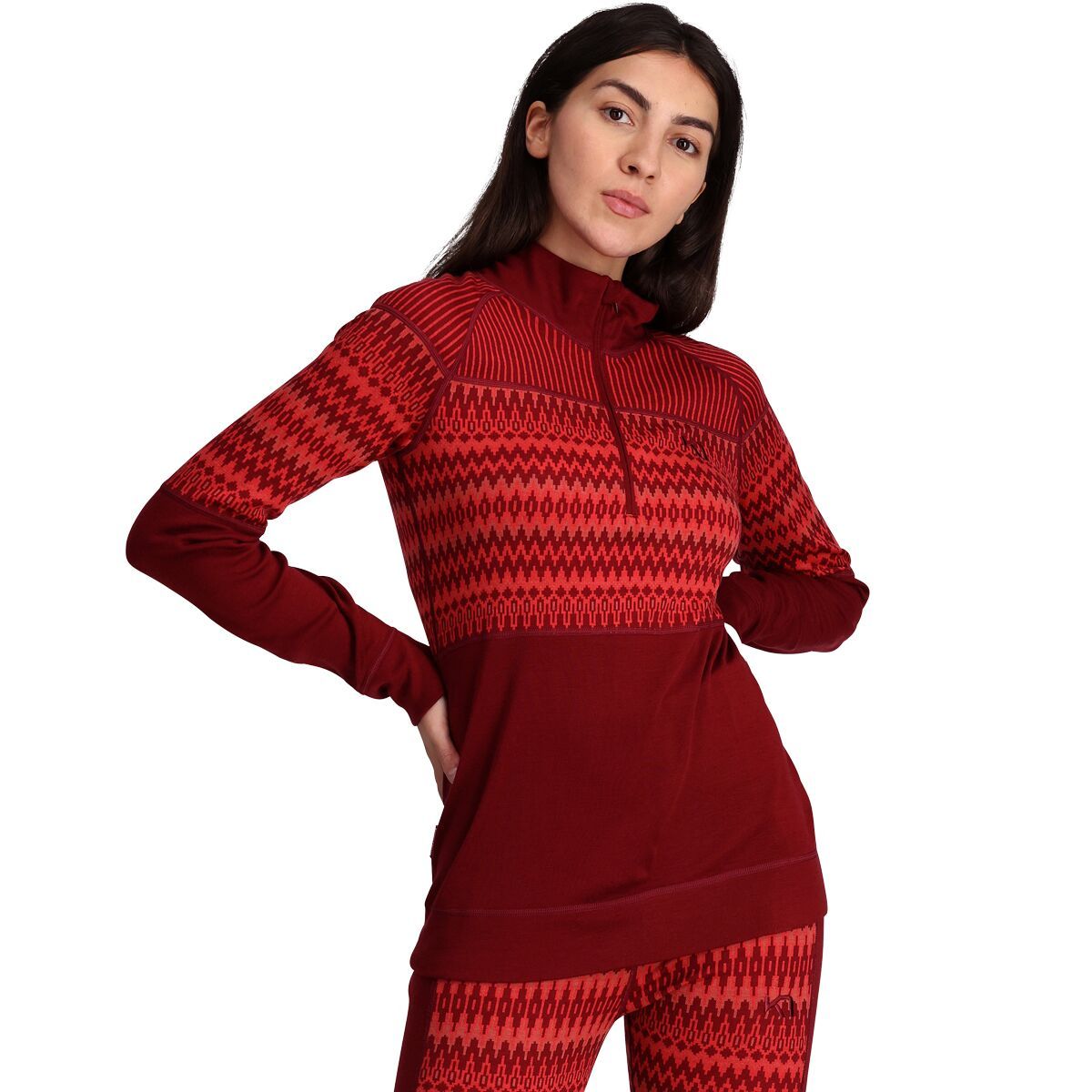 Kari Traa Silja Half-Zip Top - Women's Rouge, XS