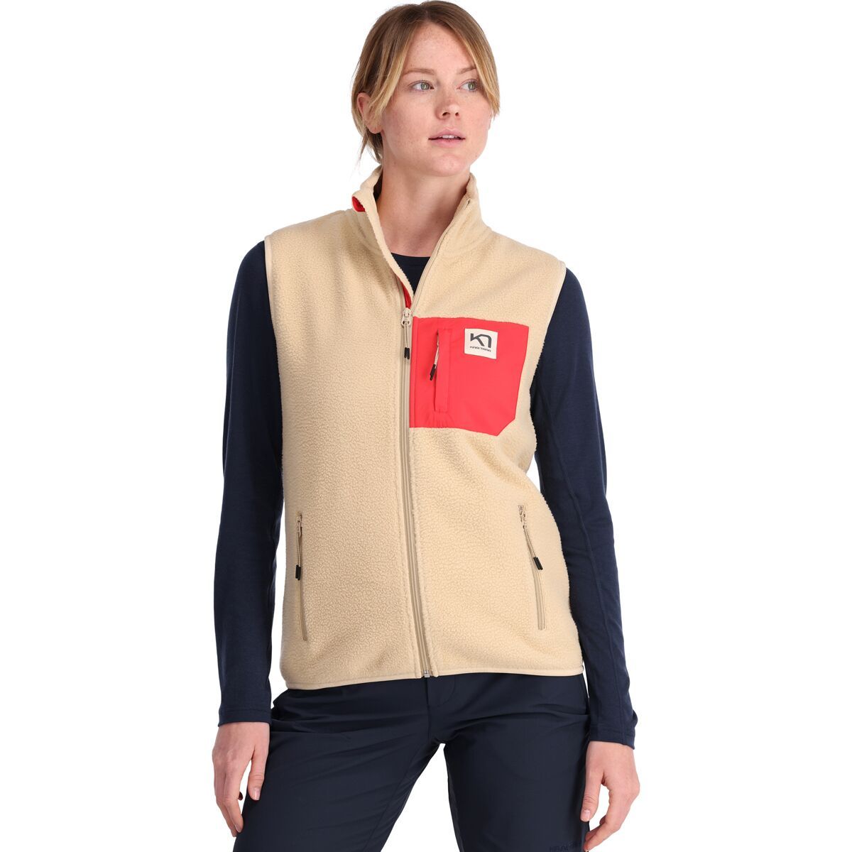 Kari Traa Rothe Fleece Vest - Women's Oat, XL