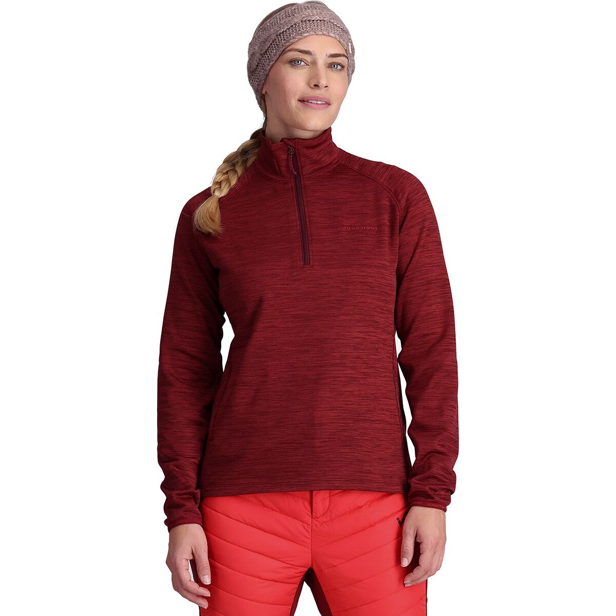 Kari Traa Berthe Midlayer 1/2 Zip - Women's Rouge, M