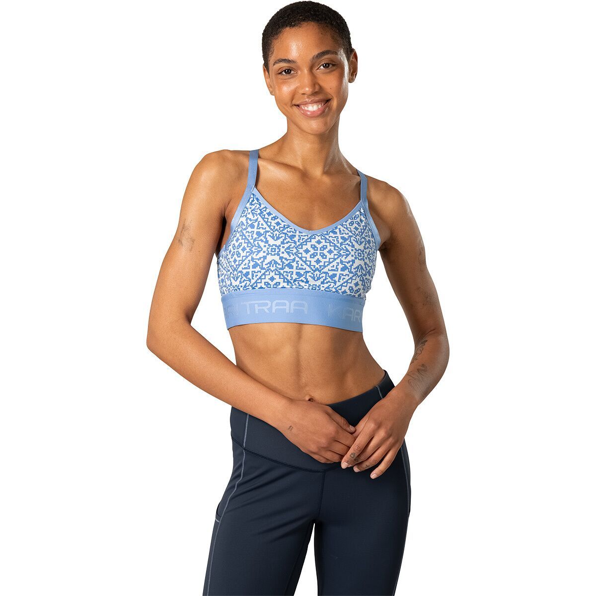 Image of Kari Traa Froya Printed Sports Bra - Women's Sea, XS