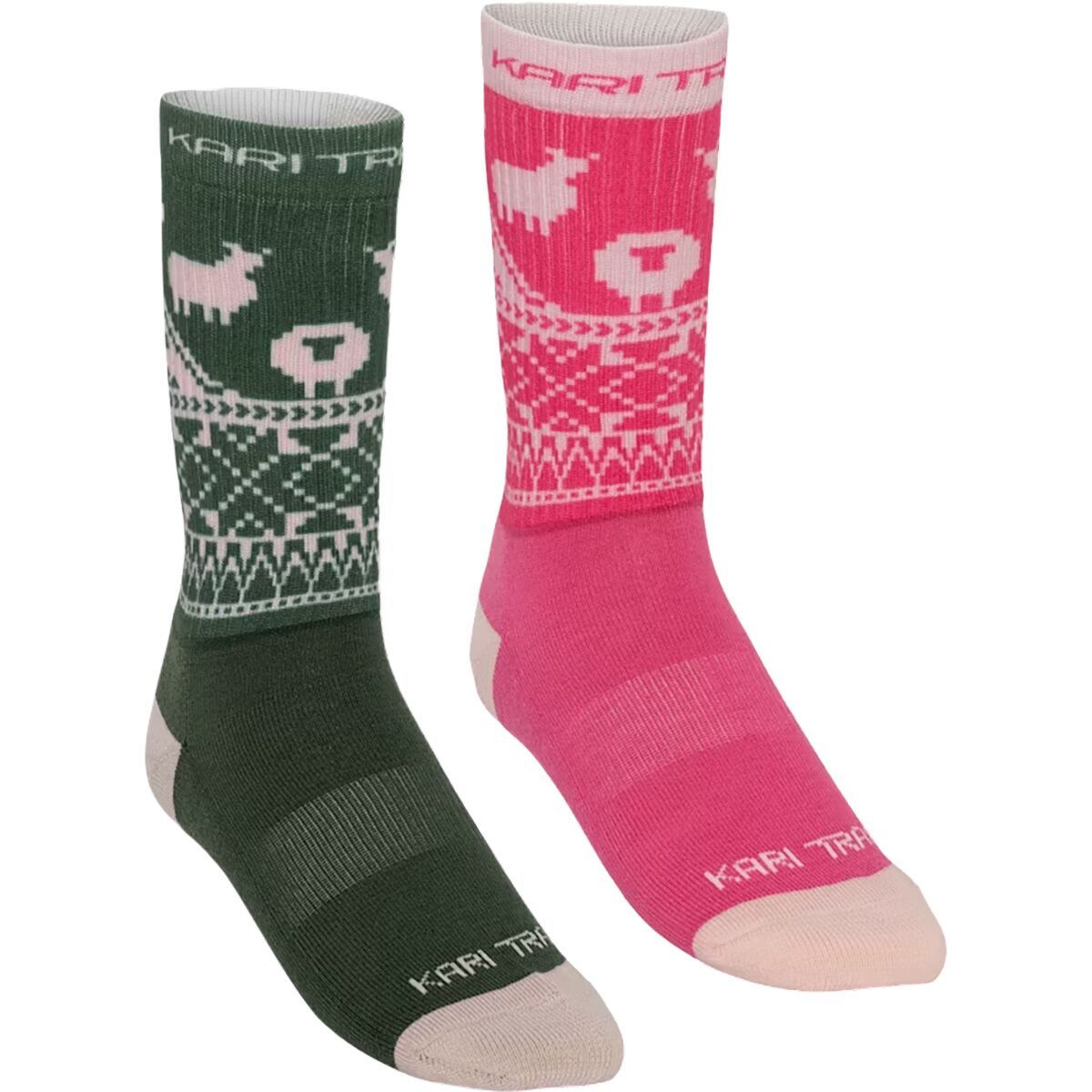 Image of Kari Traa Puffin Sock - 2-Pack - Women's Pink, 36.0-37.0