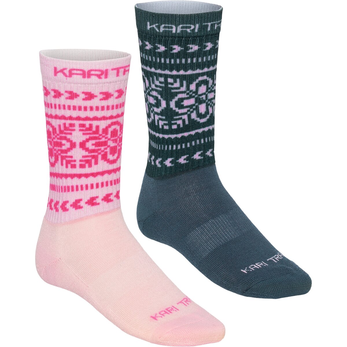 Image of Kari Traa Puffin Sock - 2-Pack - Women's Pink Frost, 40.0-41.0