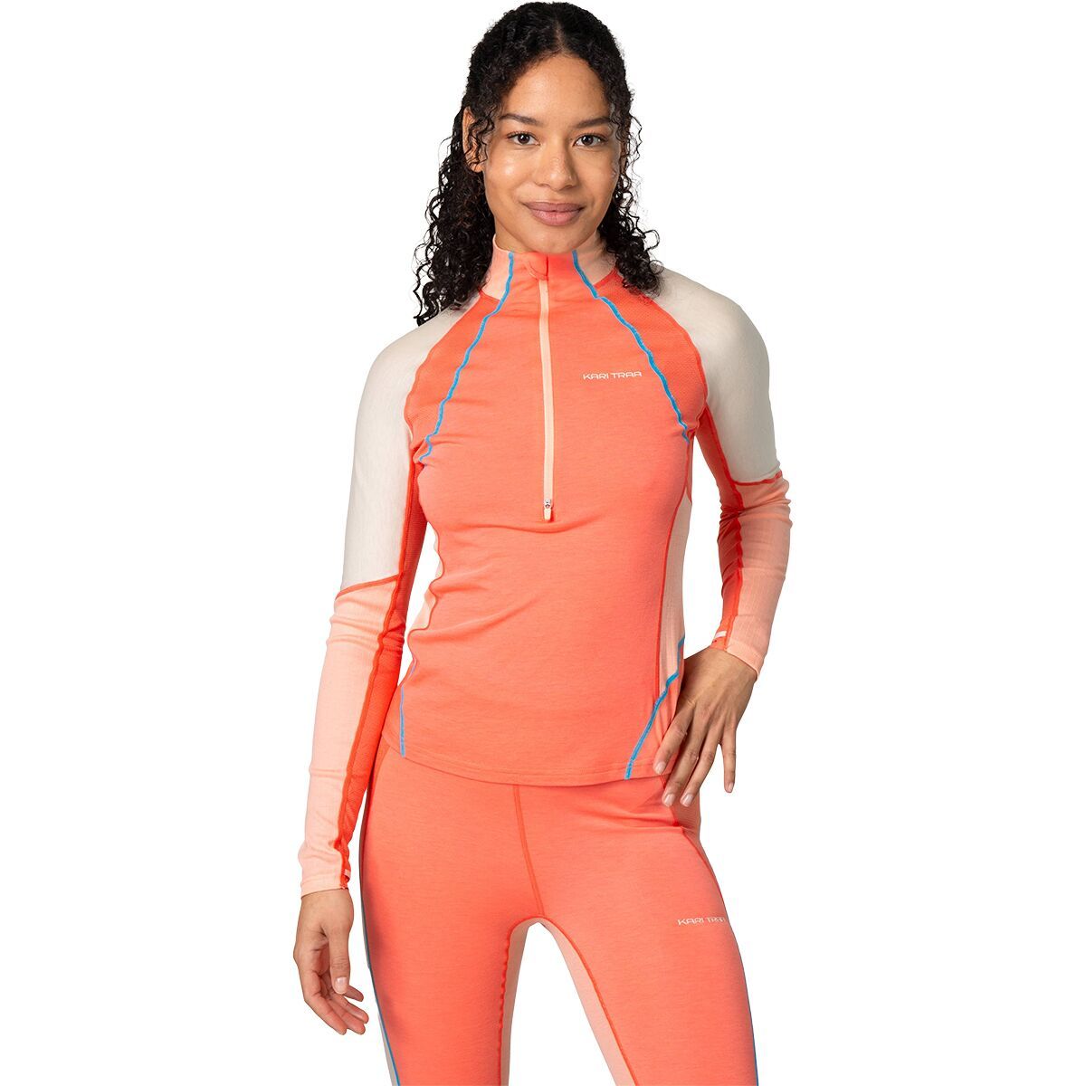 Image of Kari Traa Alma 1/2-Zip Long-Sleeve Baselayer Shirt - Women's Coral, XS