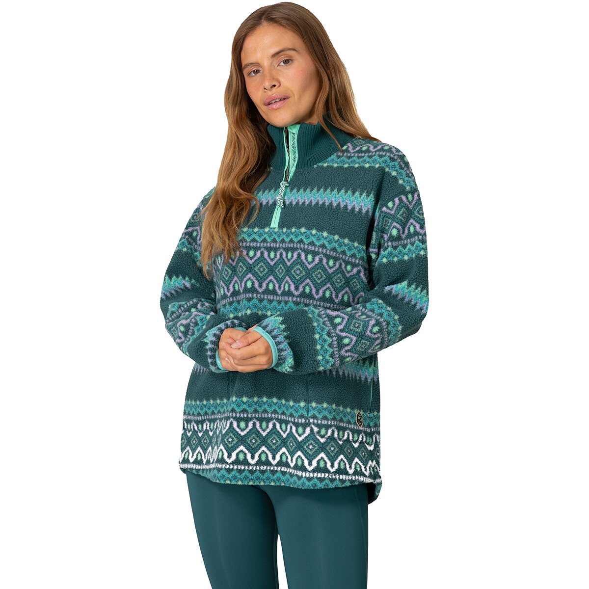 Image of Kari Traa Ruthie Midlayer 1/2-Zip Shirt - Women's Peacock, L