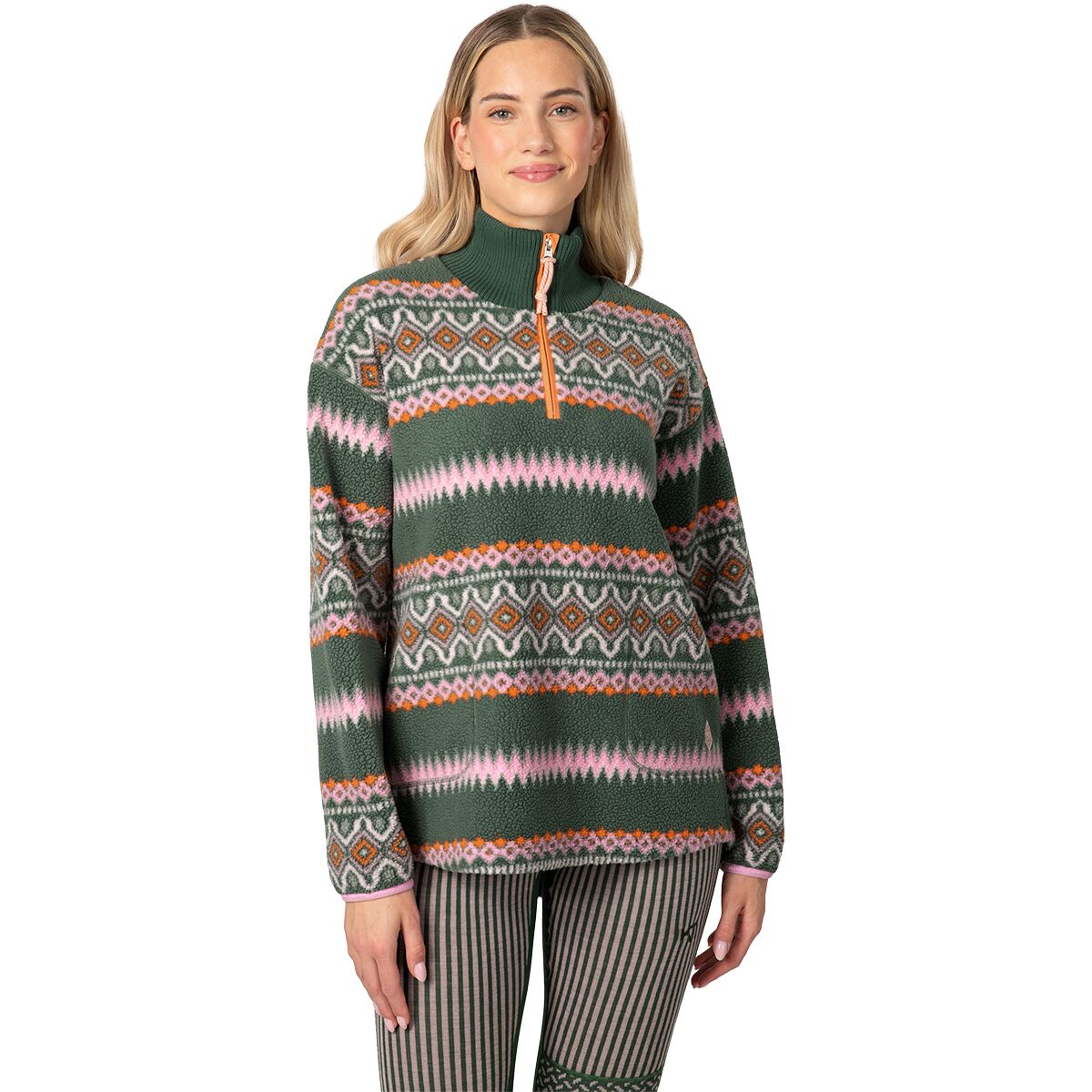 Image of Kari Traa Ruthie Midlayer 1/2-Zip Shirt - Women's Thyme, XS
