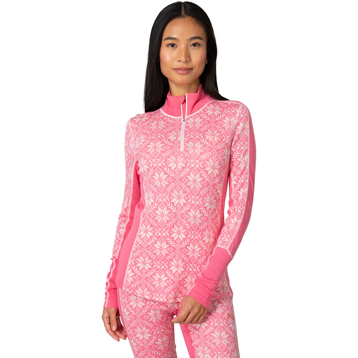 Image of Kari Traa Anna 1/2-Zip Top - Women's Bubblegum, L