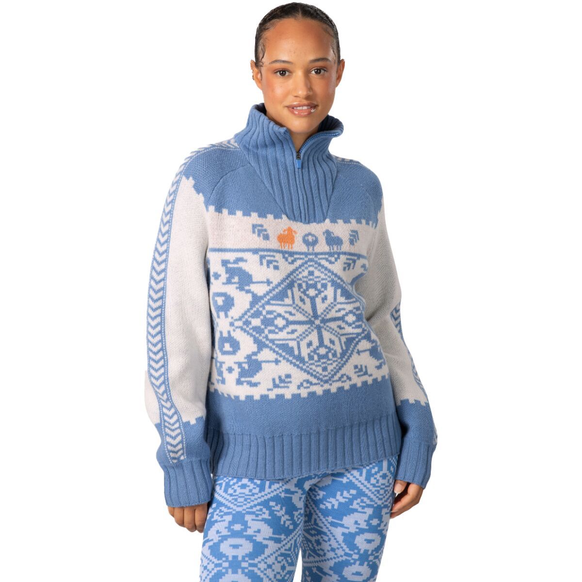 Image of Kari Traa Saga Knit Sweater - Women's Sea, XL