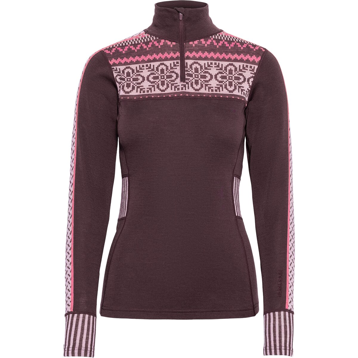 Image of Kari Traa Ines 1/2-Zip Baselayer Top - Women's Cocoa Powder, XL
