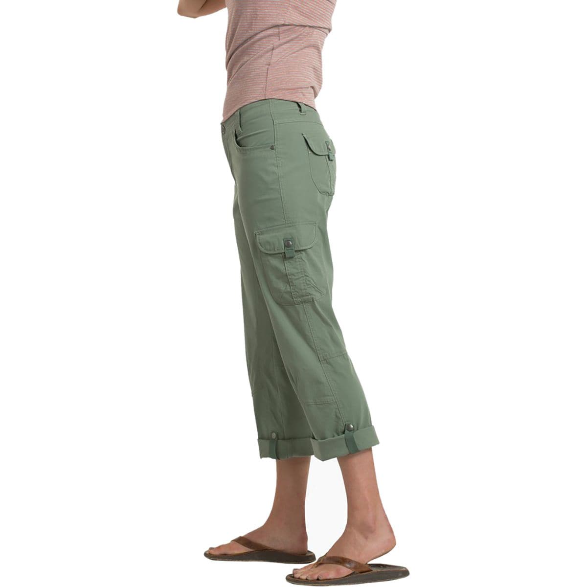 NWT -- KUHL green Girl's Splash Roll-up Pants -- 10