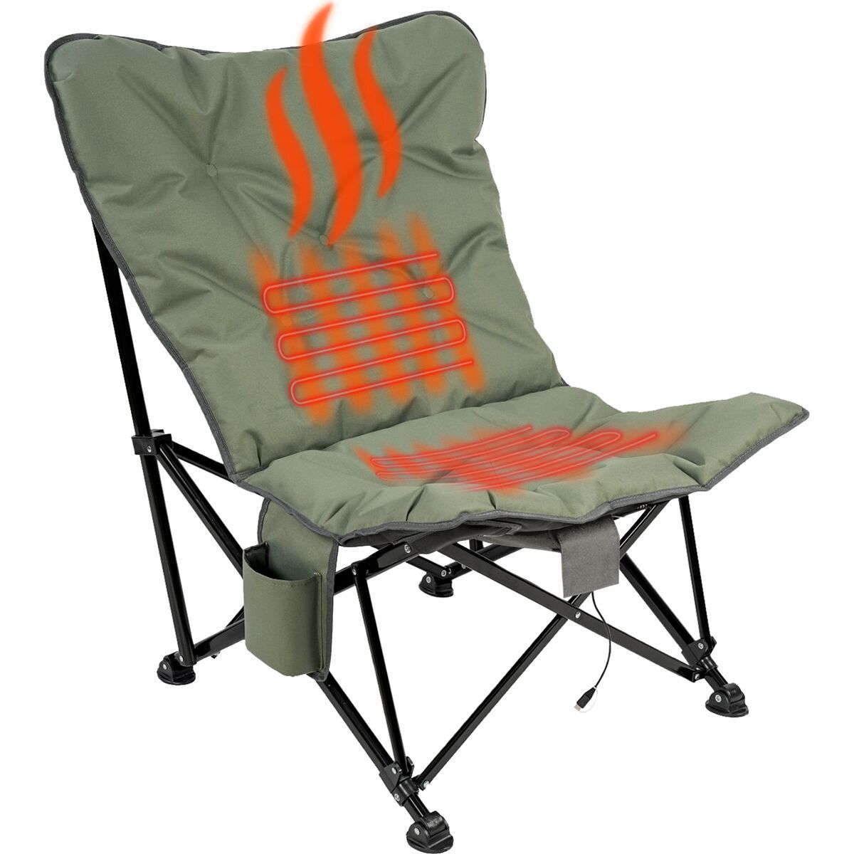 Image of KUMA Aurora Heated Chair + Power Bank Sage/Graphite, One Size