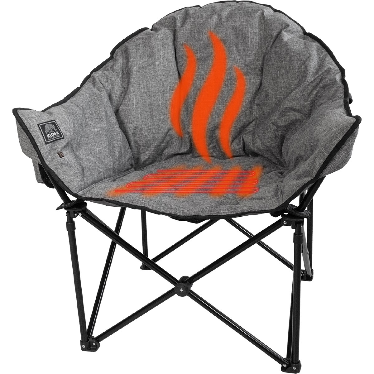 Image of KUMA Lazy Bear Heated Bluetooth Chair + Power Bank Heather Grey, One Size