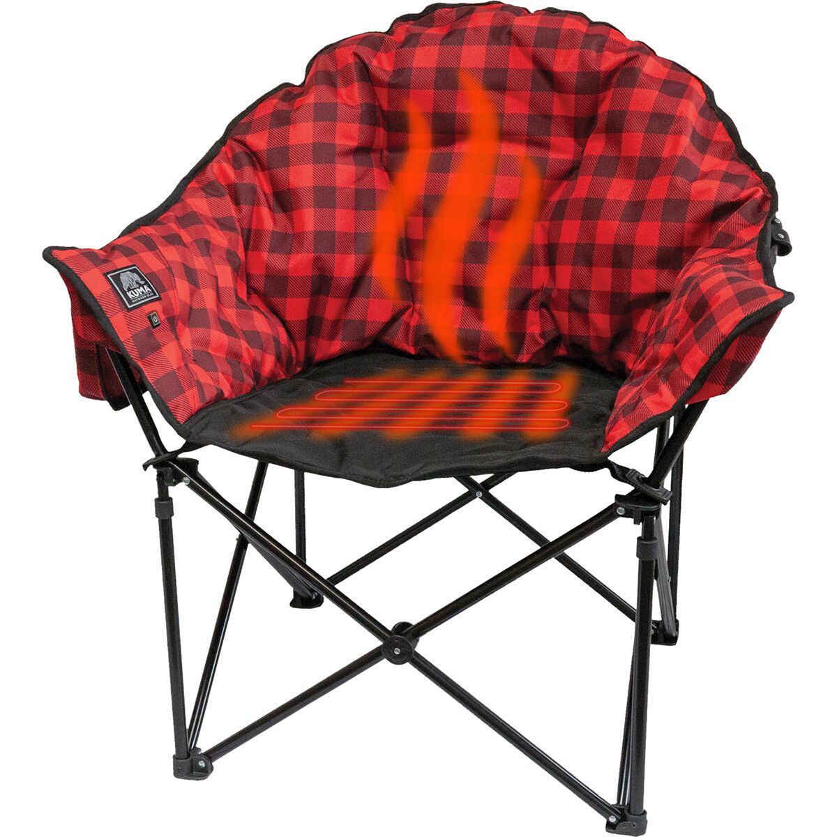 Image of KUMA Lazy Bear Heated Bluetooth Chair + Power Bank Red/Black, One Size