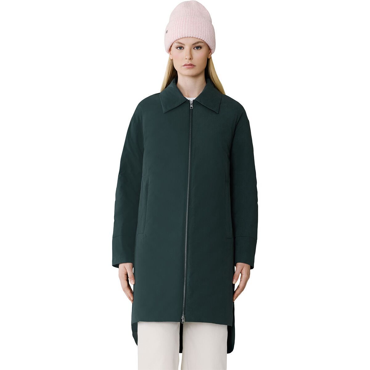 Image of SOIA & KYO Laleh Long Duvet Down Coat - Women's Midnight Forest, XL
