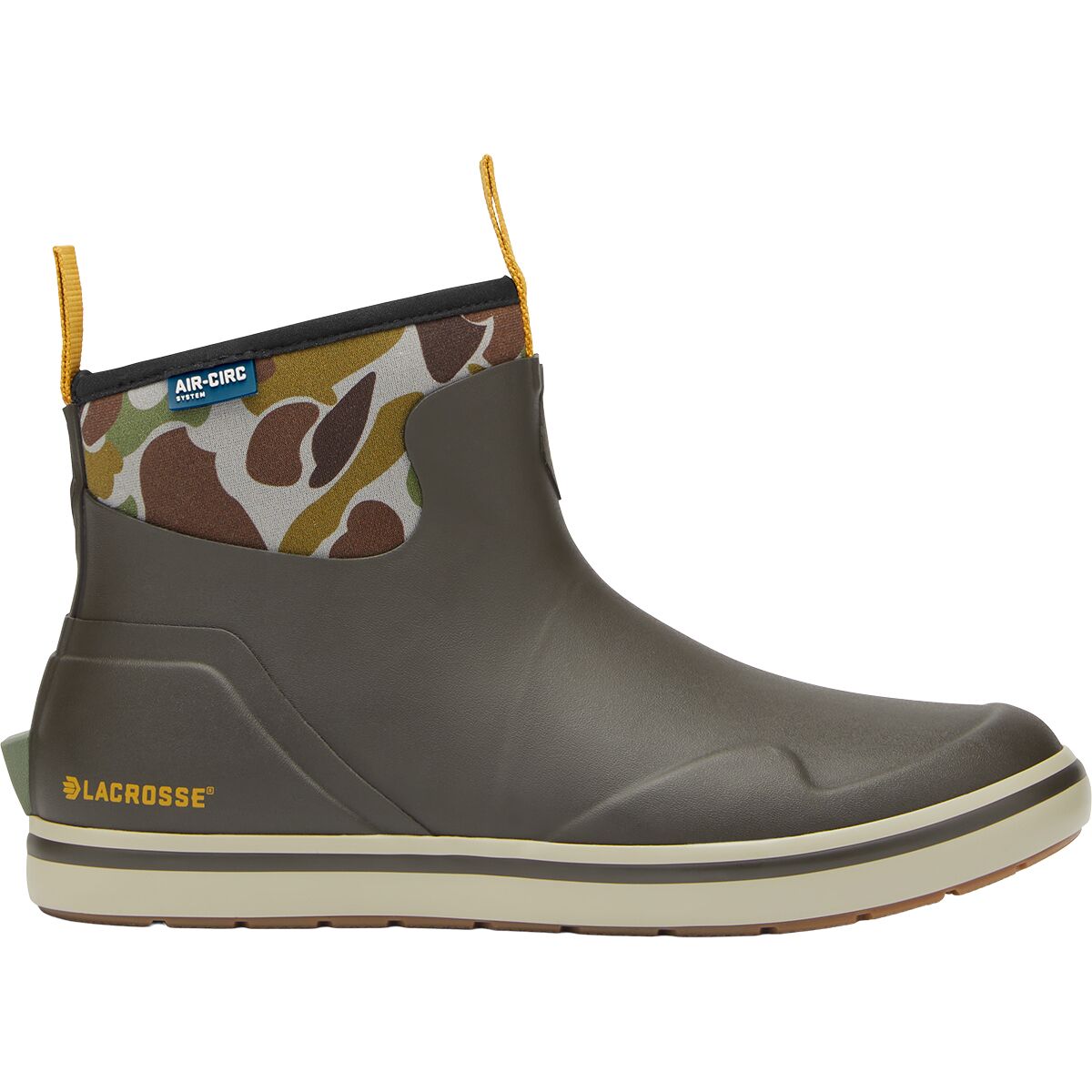 Image of LaCrosse Alpha Deck 6in Boot - Men's Black Olive/Camo, 9.5