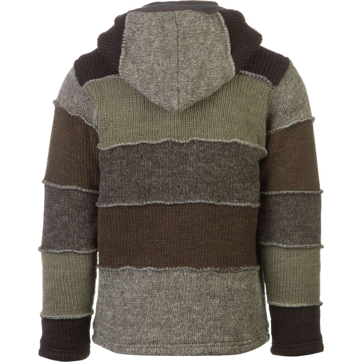 ジャケット・アウター LOST HORIZON REVERSIBLE CARDIGAN 100% Wool Cowichan Jacket Sweater Hand Made In Nepal Lost Horizon