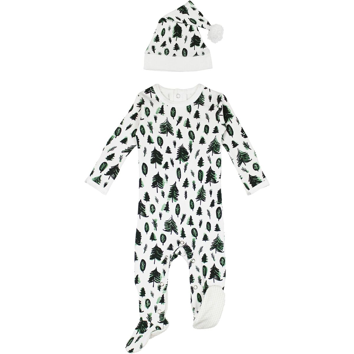 L'oved Baby Organic Holiday Footie & Cap Set - Infants'