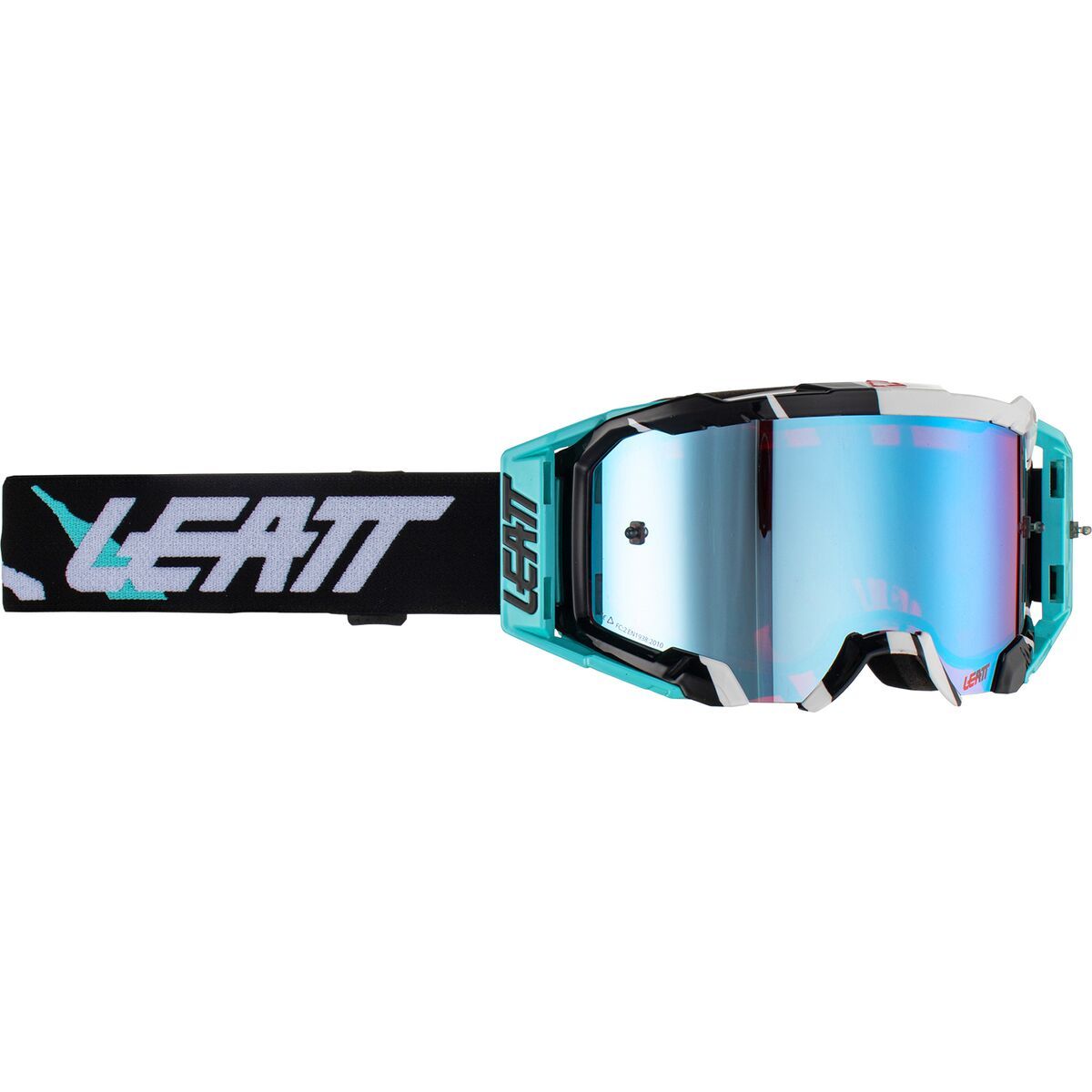 Leatt Velocity 5.5 Iriz Goggles Acid Tiger / Blue UC Lens, One Size