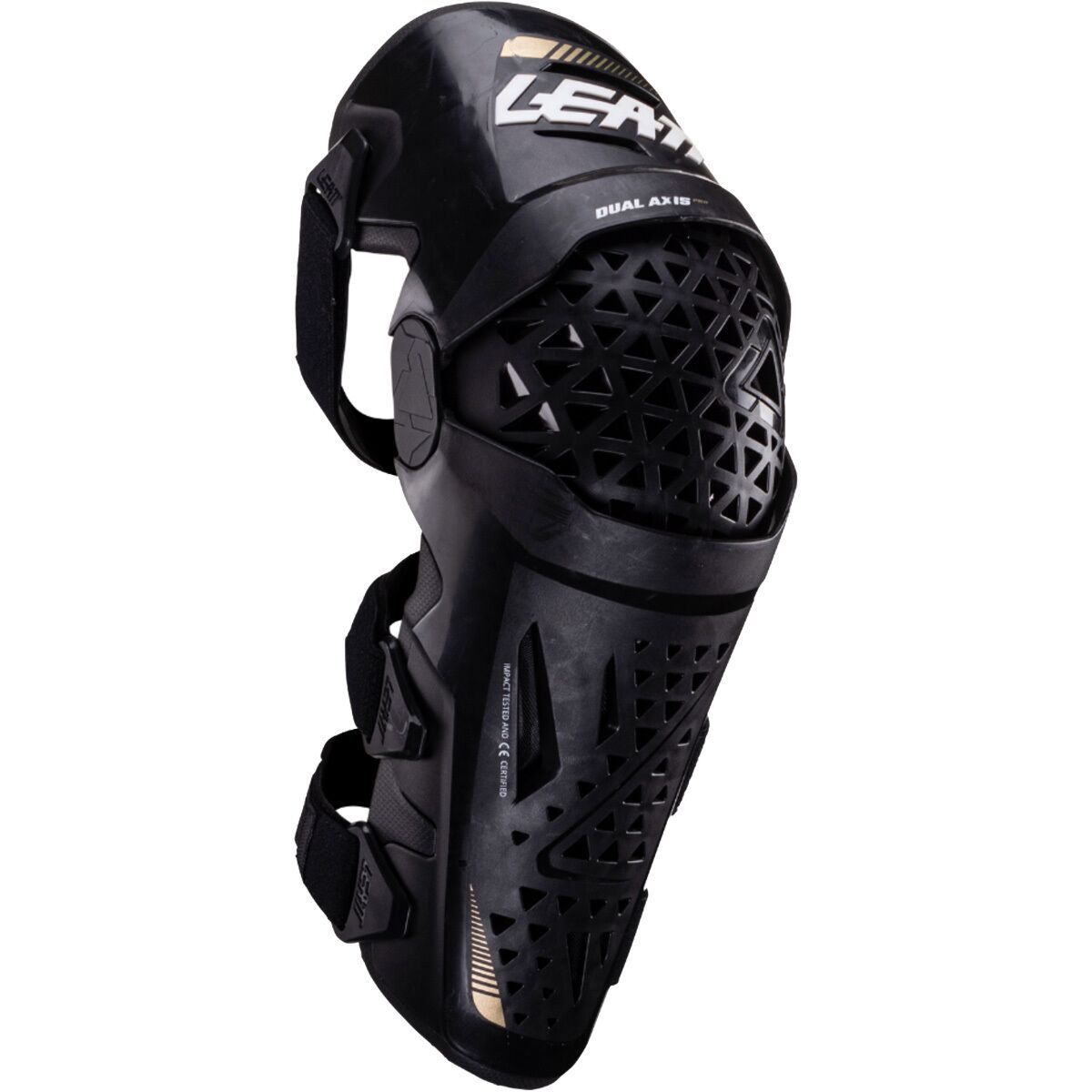 Image of Leatt Dual Axis Pro Knee + Shin Guard Black, L/XL