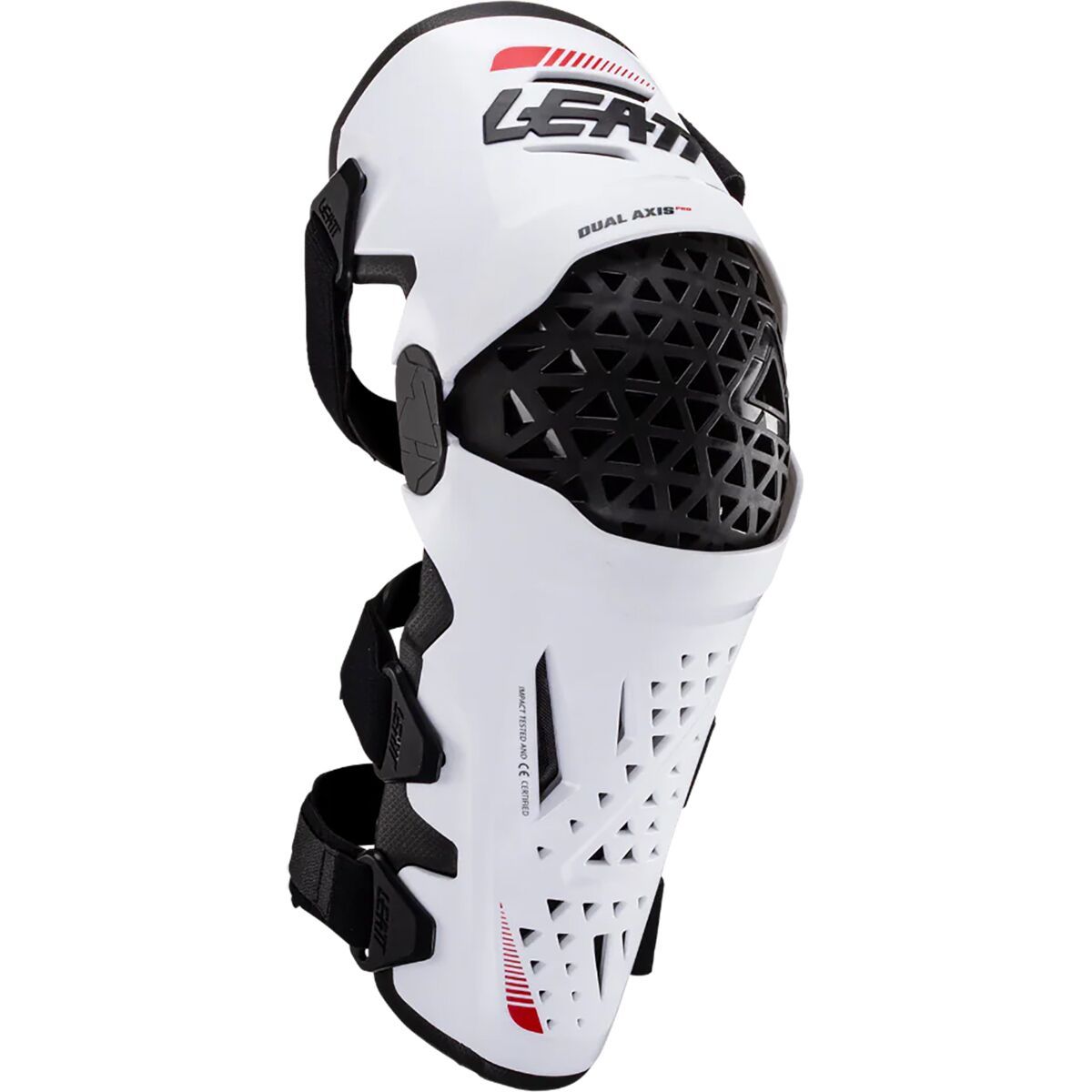 Image of Leatt Dual Axis Pro Knee + Shin Guard White, L/XL