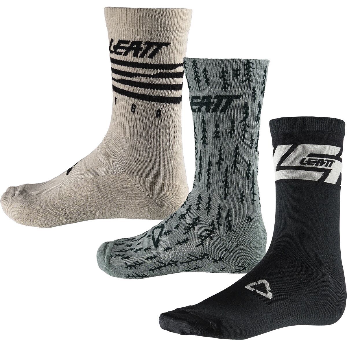 Image of Leatt MTB Socks - 3-Pack Assorted, L/XL