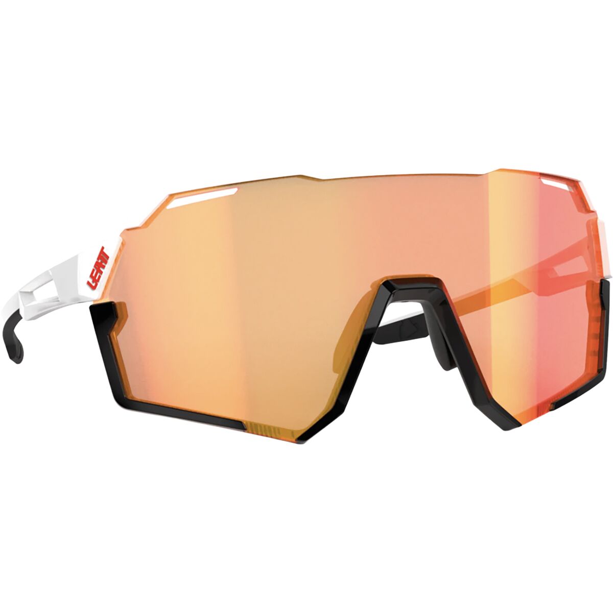 Image of Leatt Ride Viz Pro Sunglasses Black/White Iriz Cryztal Red 13 VLT, One Size
