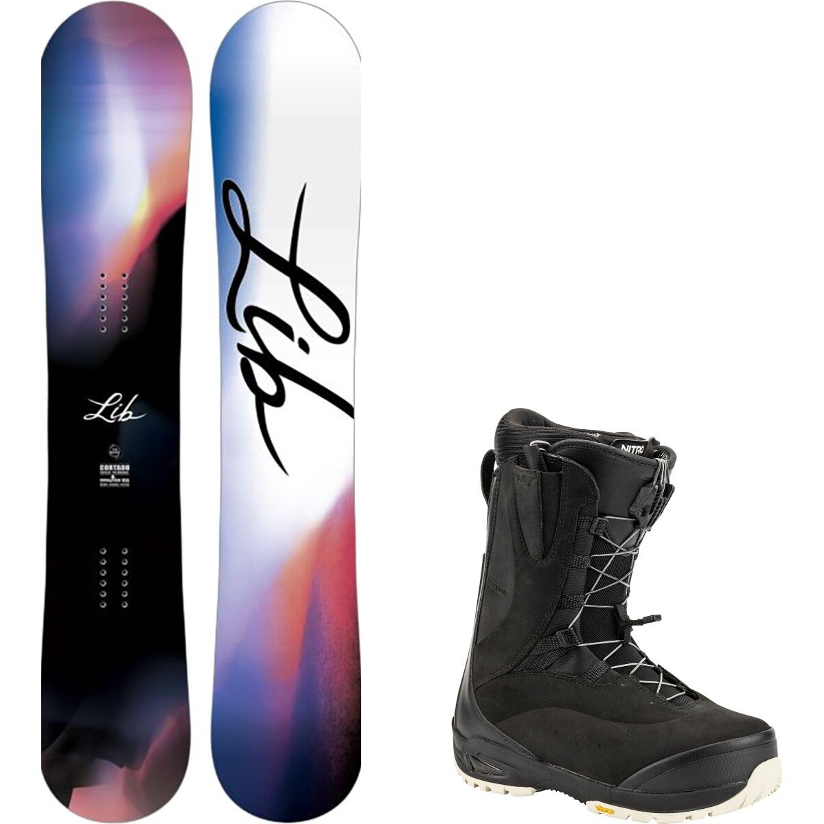 Image of Lib Technologies Cortado Snowboard + Specter Binding + Bianca TLS Boot One Color/Purple/Black, 151cm/M/7.0