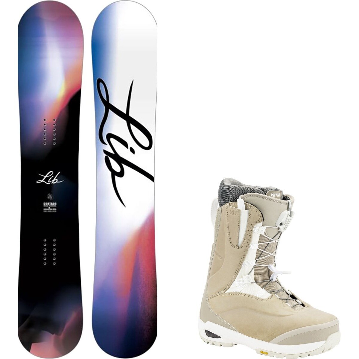 Image of Lib Technologies Cortado Snowboard + Specter Binding + Bianca TLS Boot One Color/Purple/Sand, 151cm/S/8.5