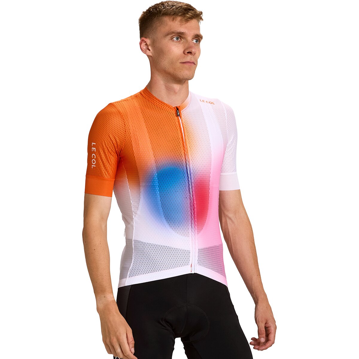 Image of Le Col Pro Air Jersey - Men's White/Saffron/Multi, XL